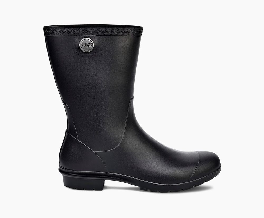 Ugg Sienna Matte - Womens Rain Boots - Black - NZ (9854HVAQD)